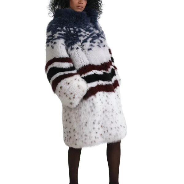 Luxury gift | Multicolored  Fox Fur coat | Fur jacket full skin  |  Wedding or anniversary present