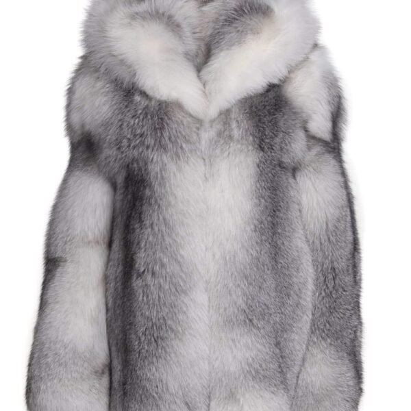 Luxury gift | Platinum Fox Fur Coat Women's | Women's Brand New All sizes | SAGA MEXA | MENOR