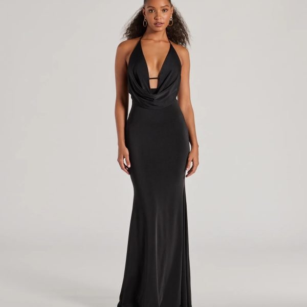 Katherine Halter Open Back Mermaid Formal Dress